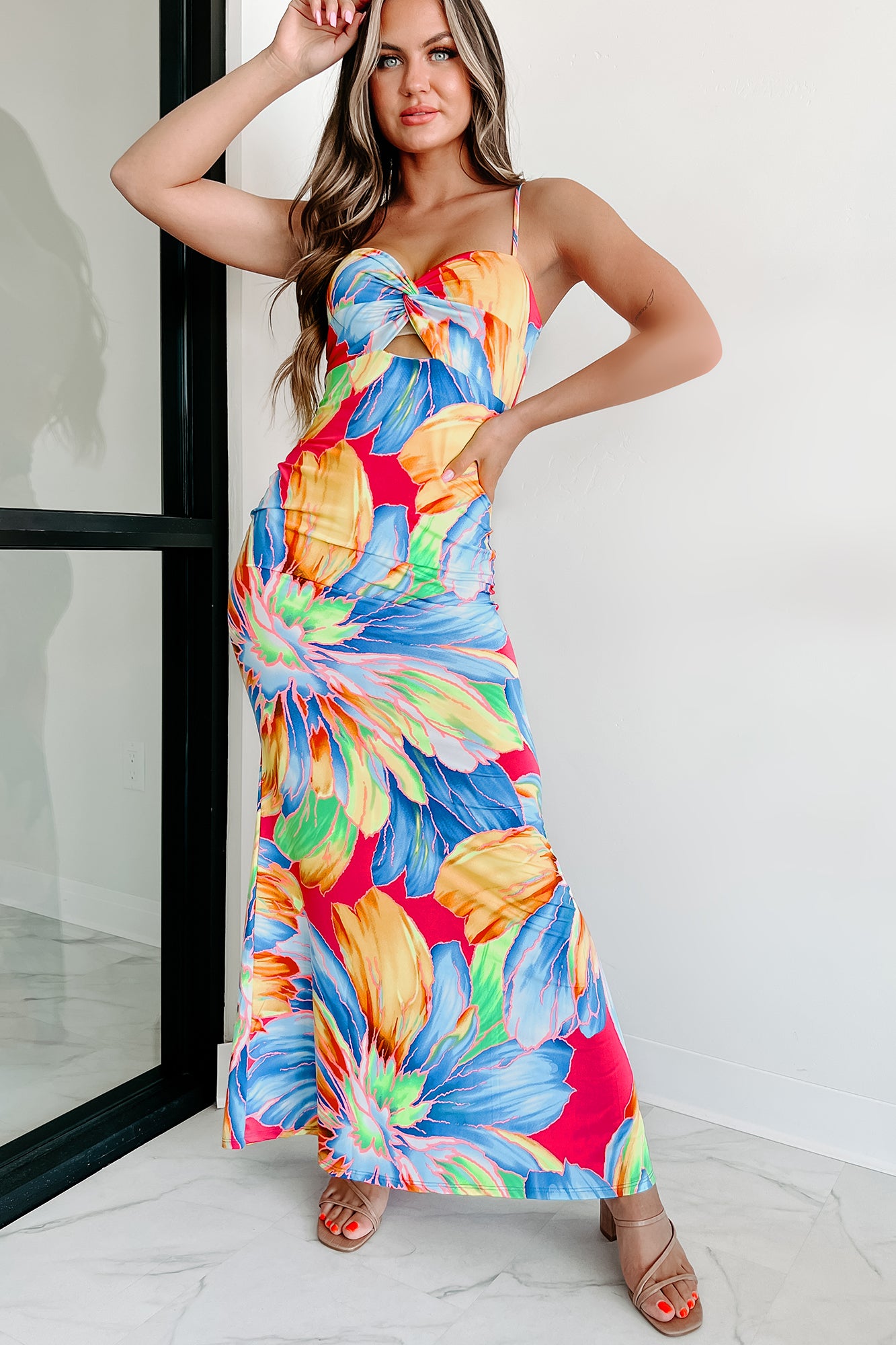 Cute In Cancun Floral Maxi Dress (Multi) - NanaMacs