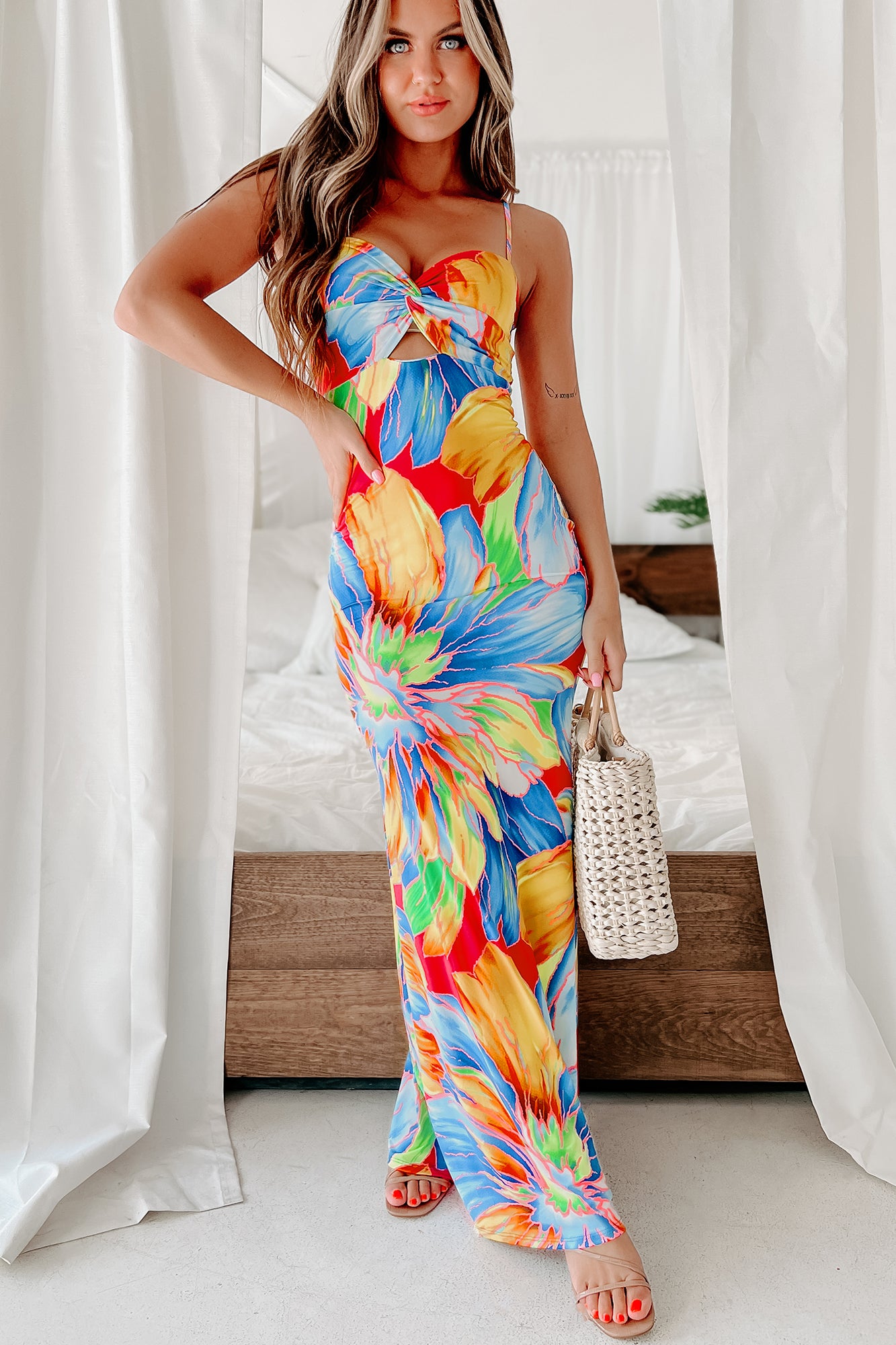 Cute In Cancun Floral Maxi Dress (Multi) - NanaMacs