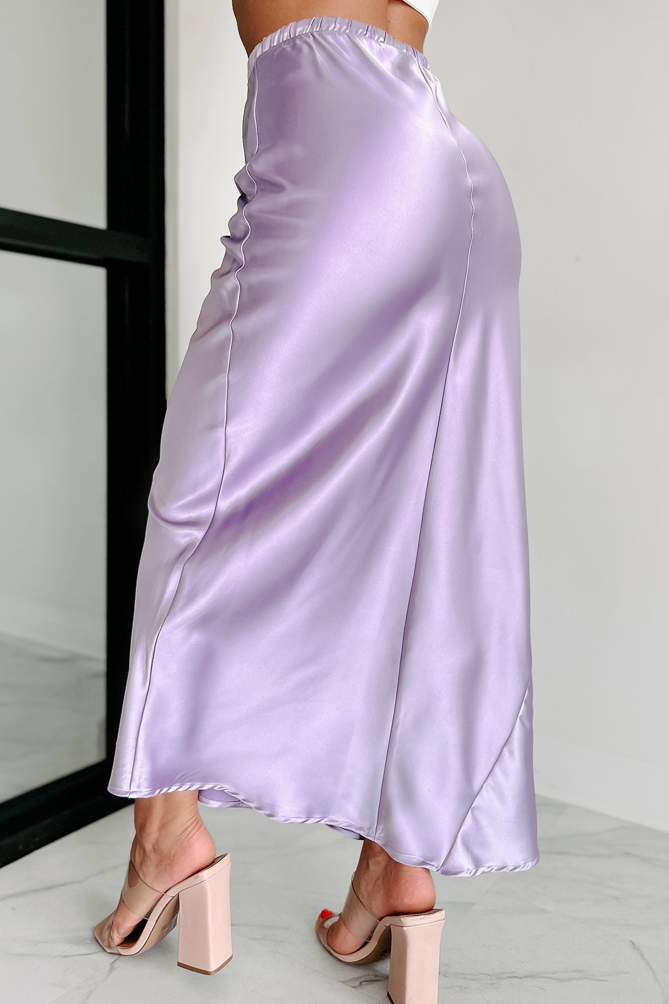 Silk skirt clearance lavender