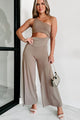 Finding My Purpose One Shoulder Cut-Out Jumpsuit (Taupe) - NanaMacs