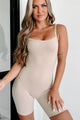 Doing My Own Thing Ribbed Bodycon Romper (Taupe) - NanaMacs