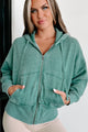 Completely Content Zip-Up Hoodie (Blue Palm) - NanaMacs