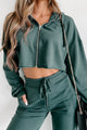 Not Moving Today Zip-Up Hoodie & Pants Set (Jungle Green) - NanaMacs