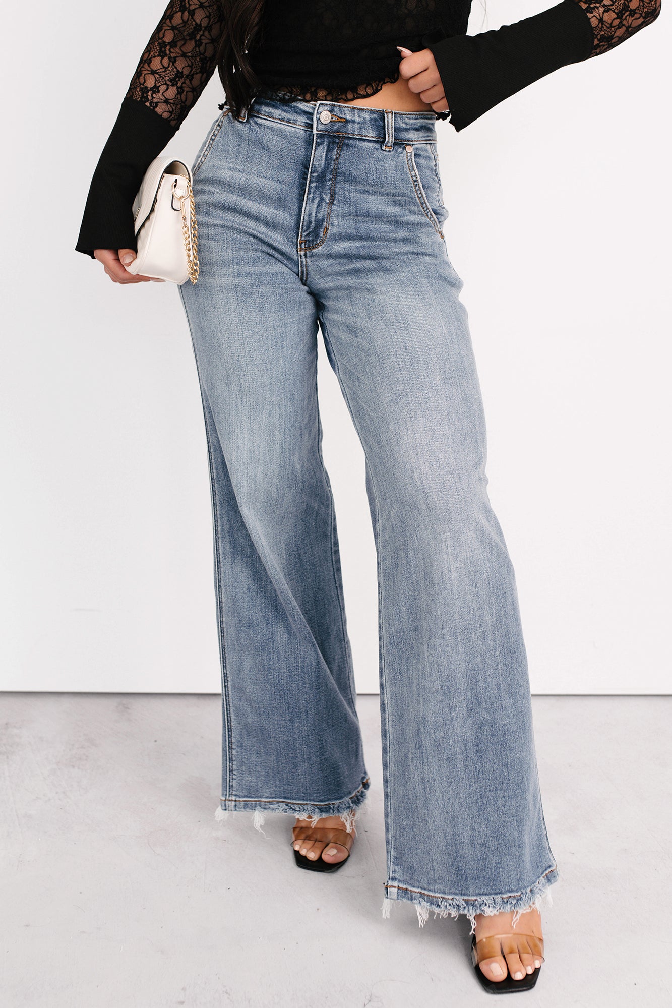 Jack High Rise Wide Leg Judy Blue Jeans (Medium) - NanaMacs