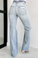 Jorie Distressed Button-Fly 90s Flare Kancan Jeans (Light) - NanaMacs