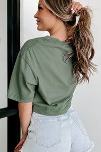 Good Karma Oversized Crop Tee (Sage Leaf) - NanaMacs