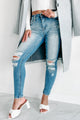 Just Like Magic Mid-Rise Distressed Skinny Jeans (Medium) - NanaMacs