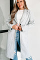 Can't Explain It Brushed Knit Longline Coat (Heather Grey) - NanaMacs