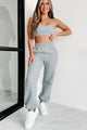 Kick Back & Relax Quilted Loungewear Set (Heather Grey) - NanaMacs