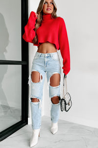 Losing Control High Rise Ripped Baggy Jeans (Light) - NanaMacs