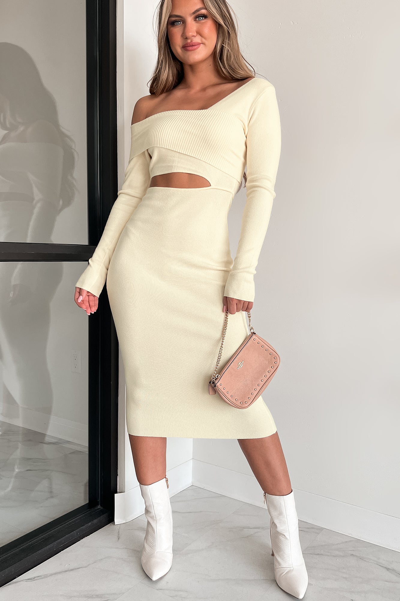 Cream Strappy Corset Mesh Skirt Bodycon Dress