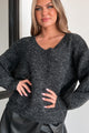 In Perfect Company V-Neck Sweater (Black) - NanaMacs