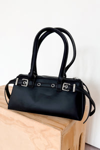 Come Closer Faux Leather Handbag (Black) - NanaMacs