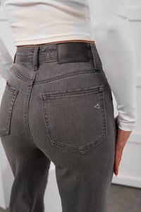 Arabella High Rise Flare Hidden Jeans (Grey)