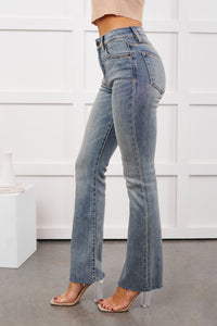 Hobbs High Rise Flare Hidden Jeans (Medium Light) - NanaMacs