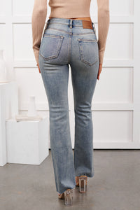 Hobbs High Rise Flare Hidden Jeans (Medium Light) - NanaMacs