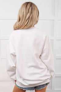 Howdy Romance Graphic Sweatshirt (White) - NanaMacs