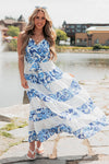 Only Ever You Eyelet Lace Tiered Maxi Dress (Blue) - NanaMacs
