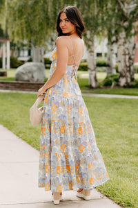 Honey, Please Sleeveless Floral Maxi Dress (Peri Blue) - NanaMacs