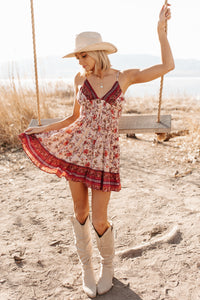 Made Of Magic Sleeveless Floral Mini Dress (Sorbet) - NanaMacs