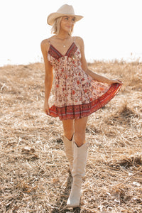 Made Of Magic Sleeveless Floral Mini Dress (Sorbet) - NanaMacs