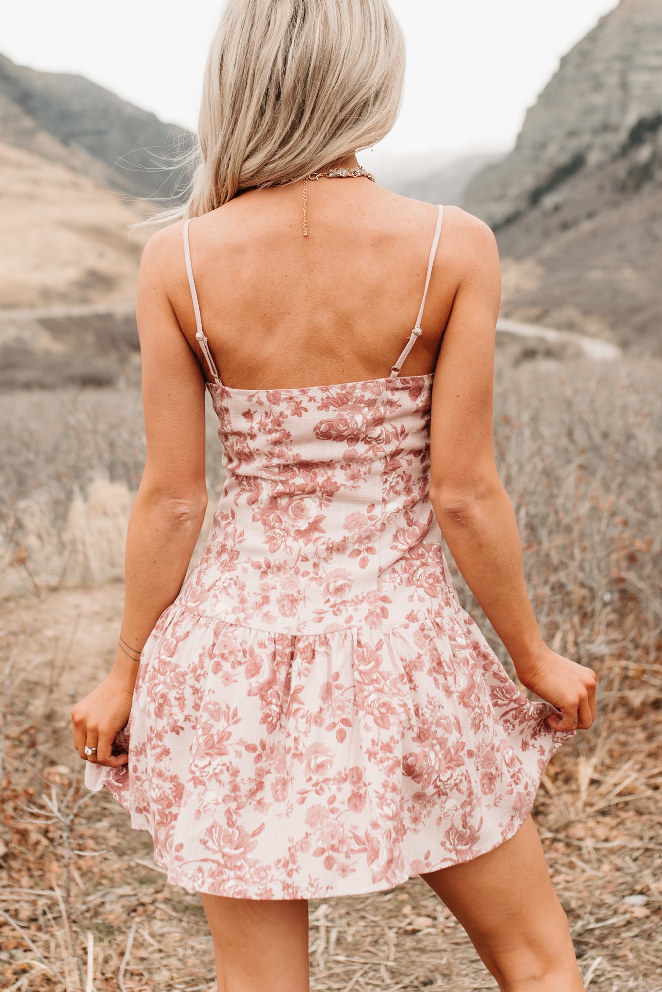 Sweet Energy Sleeveless Floral Mini Dress (Pink Rose) - NanaMacs