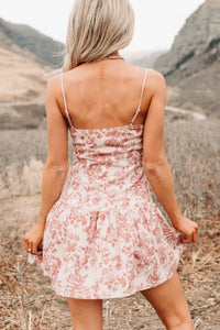 Sweet Energy Sleeveless Floral Mini Dress (Pink Rose) - NanaMacs