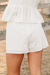 Fresh Air Favorite Eyelet Shorts (White) - NanaMacs