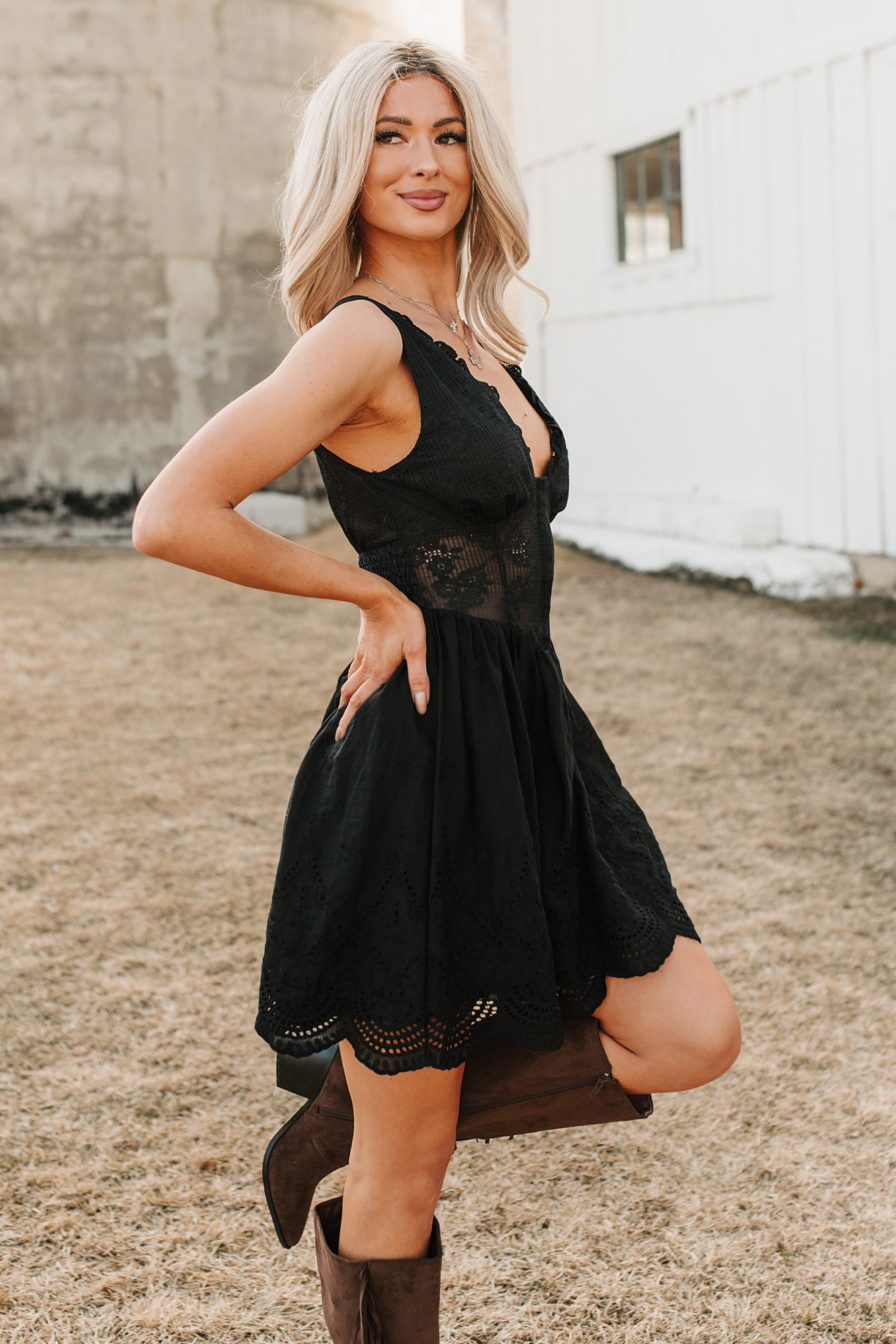 Women's Southern Belle Energy Corset Fit And Flare Mini Dress in Black - Size M Women's Southern Belle Energy Corset Fit And Flare Mini Dress in Black - Size M