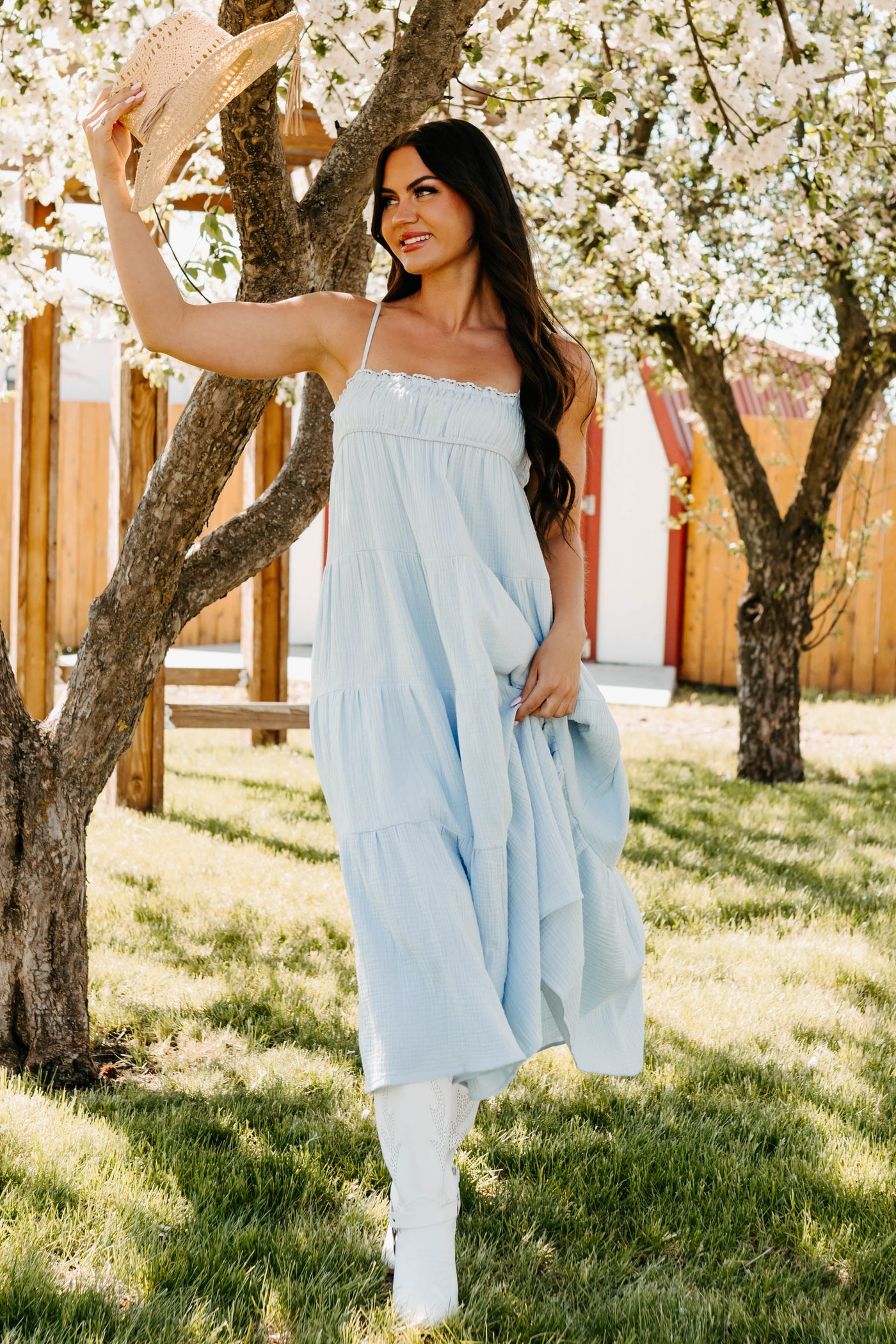 twilight blue dress Gwennie Chiffon Dress in Twilight
