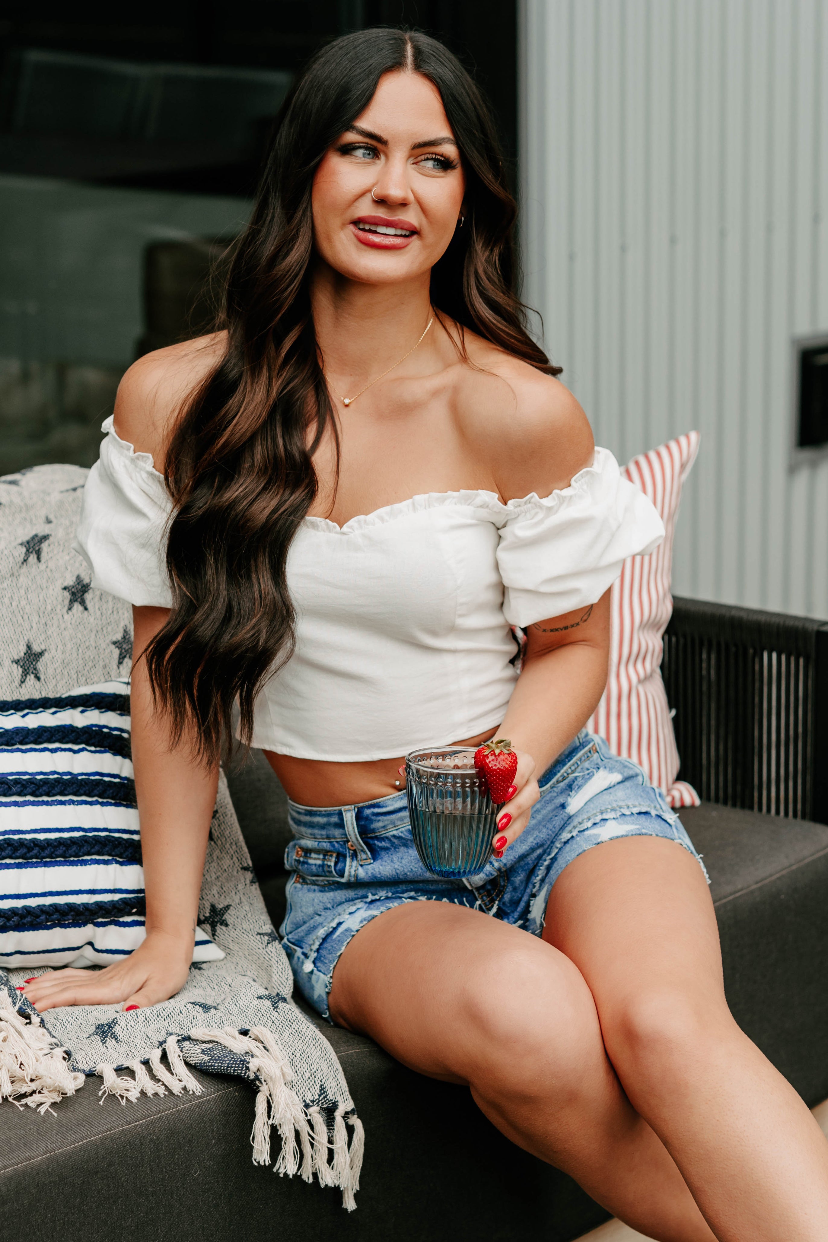 Call Me Cute Puff Sleeve Sweetheart Top (Off White) · NanaMacs