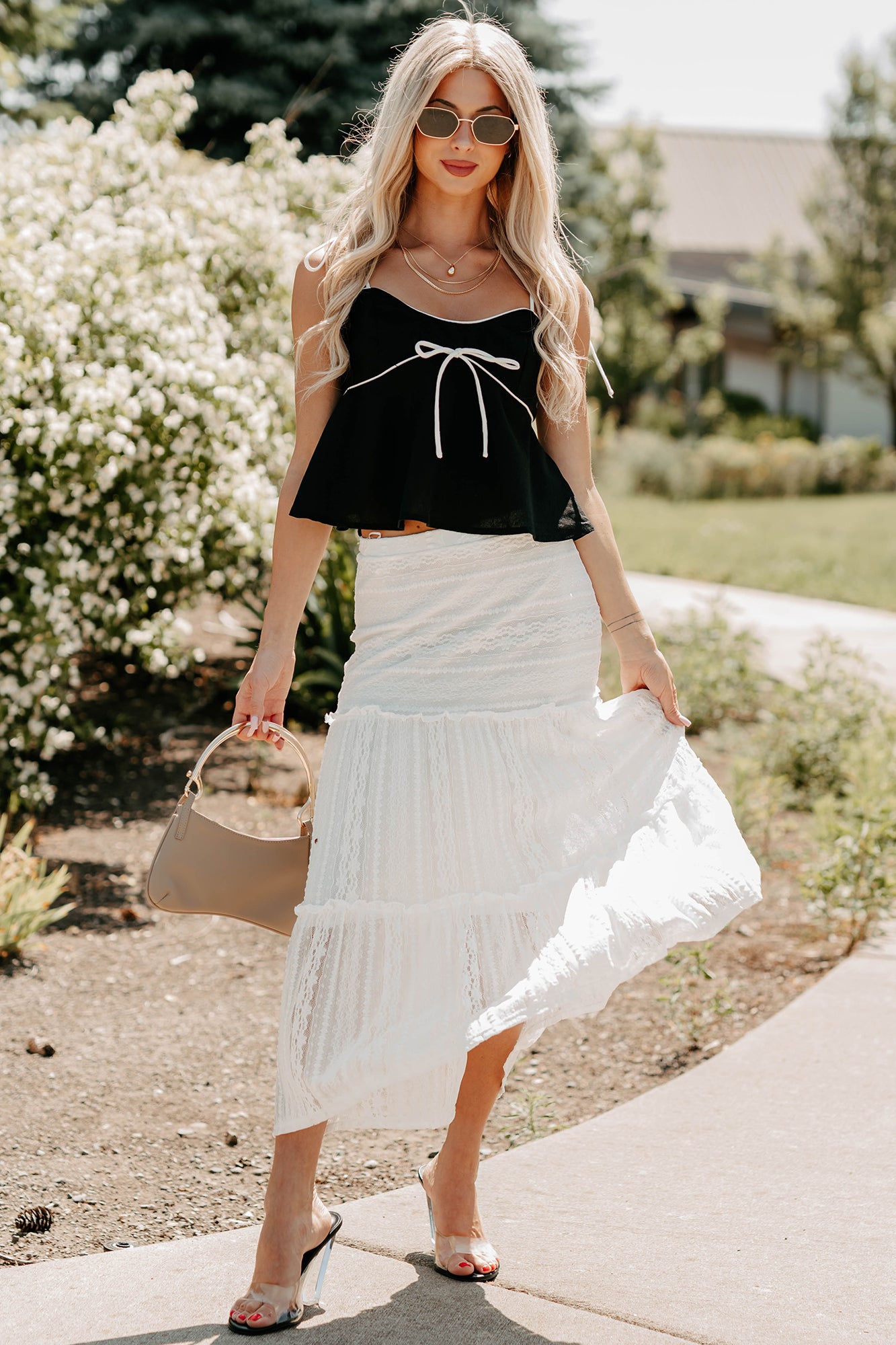 The Air I Breathe Linen Shoulder Tie Tank Top (Black) · NanaMacs