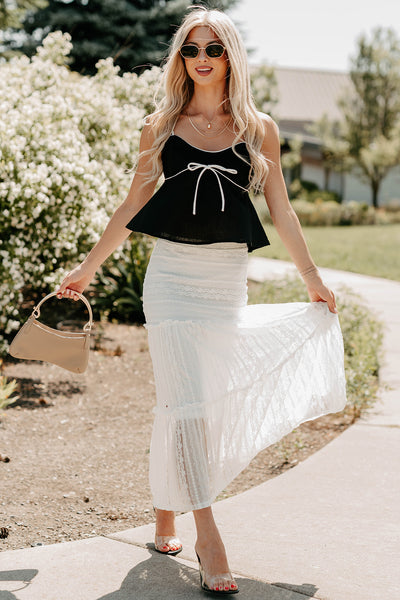 The Air I Breathe Linen Shoulder Tie Tank Top (Black) - NanaMacs