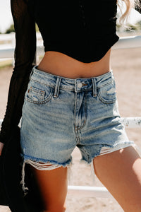 Annelise Rigid Stretch Judy Blue Denim Shorts (Medium) - NanaMacs