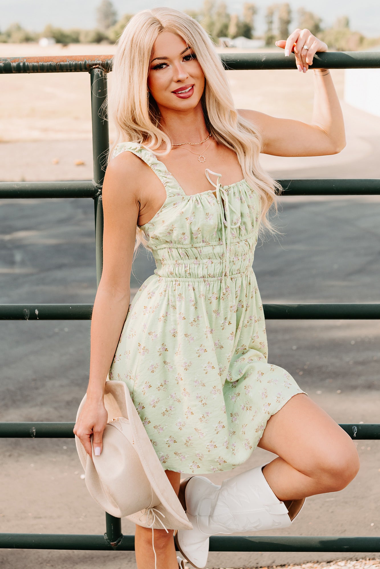 Perfect For You Floral Cutout Mini Dress (Sage) NanaMacs Perfect For You Floral Cutout Mini Dress (Sage) NanaMacs
