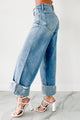 Juliette High Rise Cuffed Wide Leg Vervet Jeans (Medium) - NanaMacs