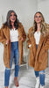 Frosty But Fabulous Oversized Sherpa Coat (Camel) - NanaMacs