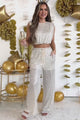 Believing In Magic Sequin Pants (Ivory)