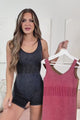 Productive Mornings Mineral Wash Seamless Romper (Burgundy)