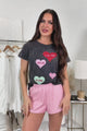 Heartfelt Words Mineral Wash Graphic Tee (Charcoal) - NanaMacs