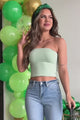 Someone Like Me Double-Lined Crop Tube Top (Sprout)