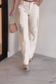Do What It Takes Mid-Rise Cargo Pant (Cream)