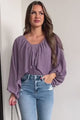 Great Ambition Bubble Sleeve Bodysuit (Plum)