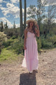 Lost In The Melody Tiered Maxi Dress (Ballerina Pink)