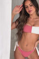 South Beach Low-Rise Colorblock Bikini Set (Rosette)