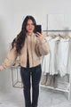 Cool Girl Energy Oversized Bomber Jacket (Beige)