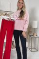 Take Me Home Ribbed Flare Pants (Red)-Ships by 1/20 - NanaMacs