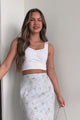 Always Doing More Sleeveless Ruched Crop Top (White)