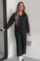 Working From Home Two-Piece Loungewear Set (Black)