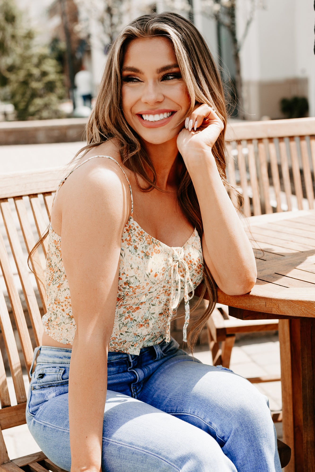 Earthy Bliss Floral Tank Top (Lemon/Orange) · NanaMacs